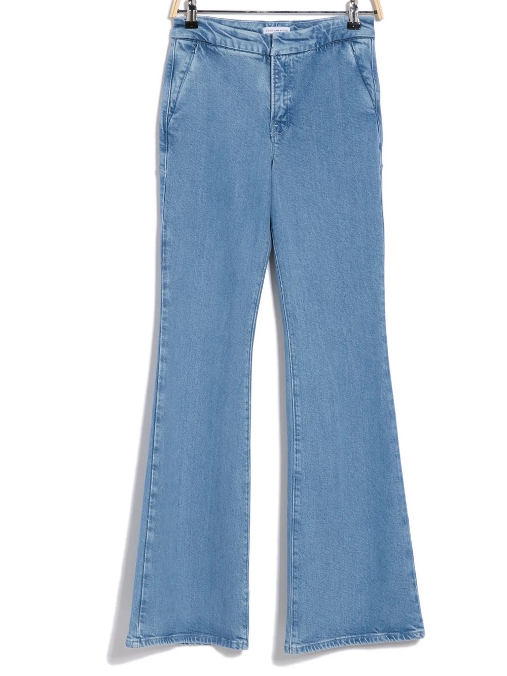 Good American Good Flare Trouser Jeans Plus Size 26 (26W) Indigo 551 NWT - Picture 3 of 16